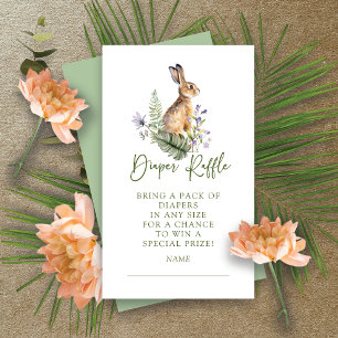 Nature Delight Bunny Diaper Raffle Enclosure Card