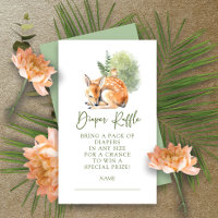 Nature Delight Deer Diaper Raffle Enclosure Card