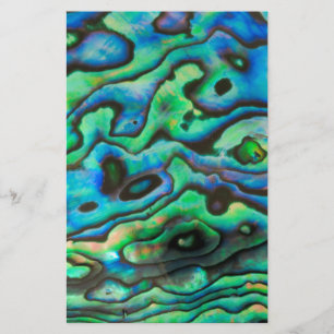 Nature design paua abalone shell stationery