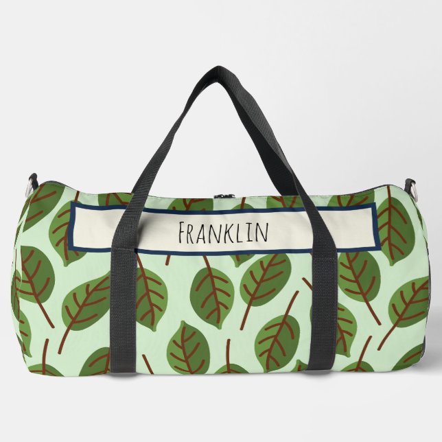 Nature Drawing I Custom Name  Duffle Bag (Front)