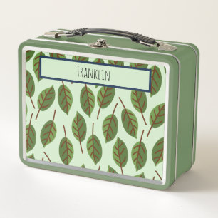 Nature Drawing I Custom Name Metal Lunch Box