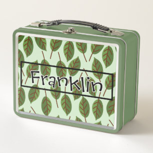 Nature Drawing I Custom Name Metal Lunch Box