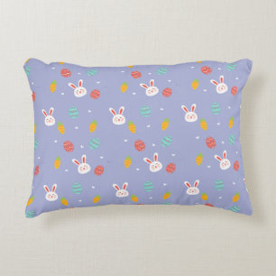 Nature Easter Bunnies Floral Pattern Egg Hunt Love Decorative Cushion
