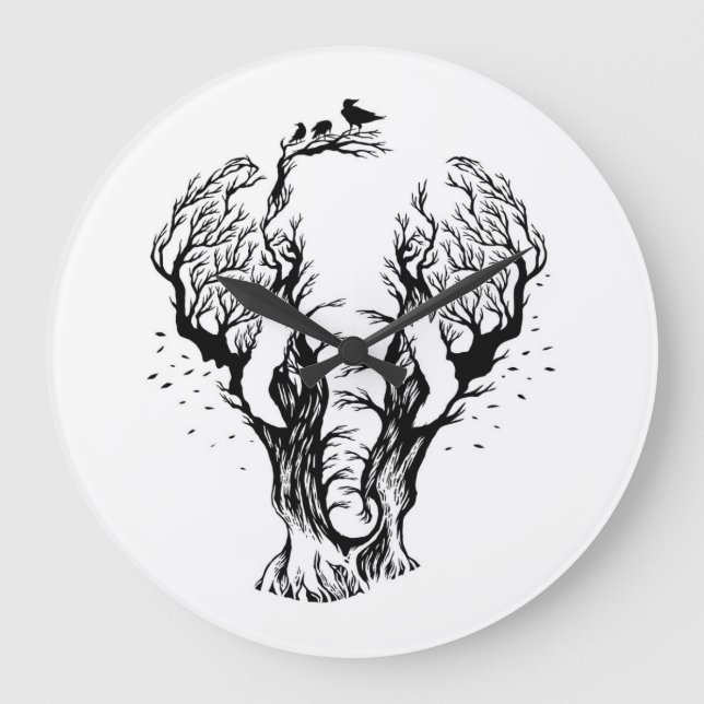Nature Elephant Large Clock (Front)