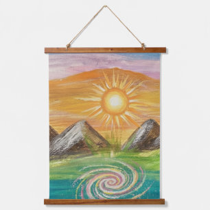 Nature energy vortex hanging tapestry
