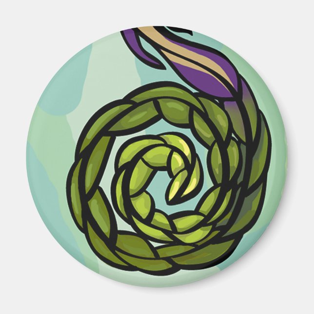 nature fantasy round magnet 1 (Front)