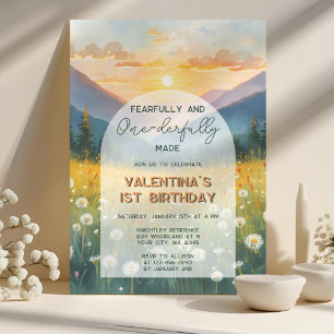 Nature Fearfully Onederfully Made First Birthday Invitation