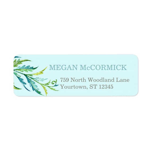 Nature Fern Aqua/Teal (Front)