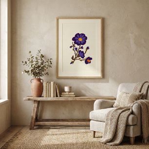 Nature floral  botany illustration poster