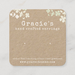 Nature Floral Earring Card 