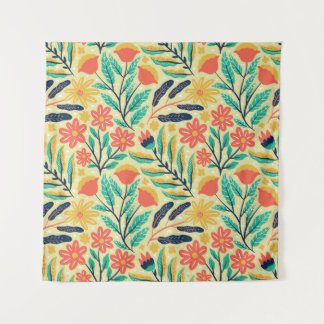 Nature Foliage: Floral Seamless Pattern. Tapestry
