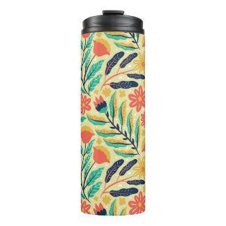 Nature Foliage: Floral Seamless Pattern. Thermal Tumbler