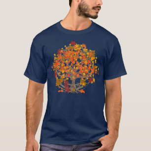 Nature Forest Autumn Tree Colourful Leaves Fall T-Shirt