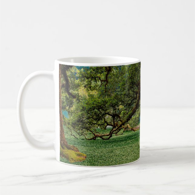 Nature forest foliage tree leaf coffee mug (Left)
