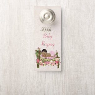 Nature Forest Garden Baby Sleeping Roses Bed Door Hanger