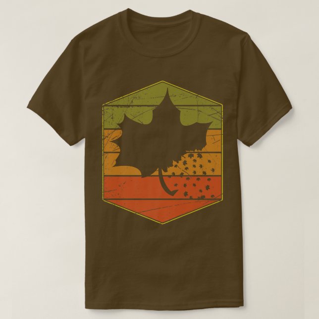 Nature Forest Maple Leaf Autumn Lover Fall T-Shirt (Design Front)