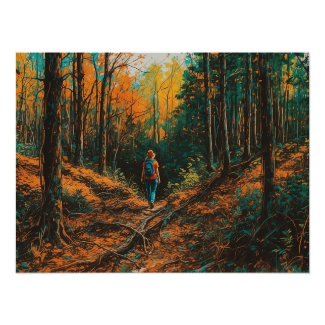 Nature Forest Pathway Digital Art Download – Vibra Poster (Front)
