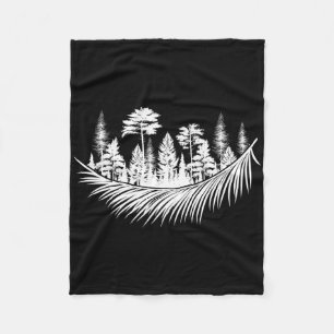Nature Forest Plants Trees Camping Hiking Mountain Fleece Blanket