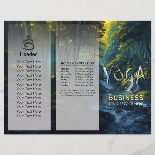 Nature Forest YOGA Hidden Text Meditation Teacher (Front)