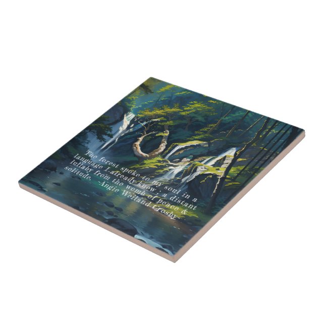 Nature Forest YOGA Hidden Text Reiki Master Quotes Tile (Side)