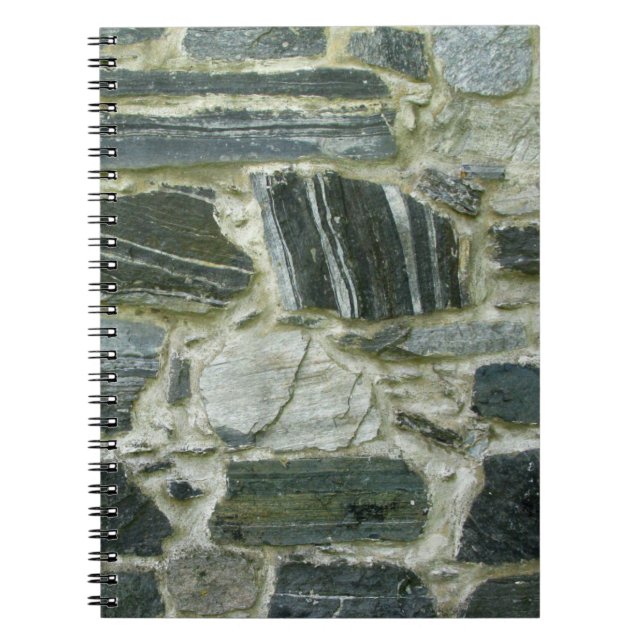 Nature Geology Ancient Stone Wall Spiral Notebook (Front)