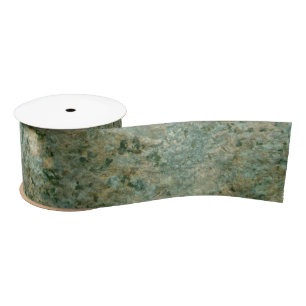 Nature Geology Photo Green Rock Texture Satin Ribbon