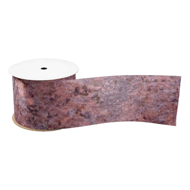 Nature Geology Photo Pink Rock Texture Satin Ribbon (Spool)
