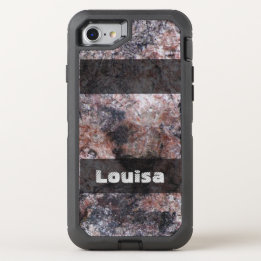 Nature Geology Pinkish Rock Texture any Text OtterBox Defender iPhone 8/7 Case