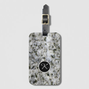 Nature Geology Rock Texture Custom Monogram Luggage Tag