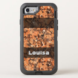 Nature Geology Spotted Rock Texture any Text OtterBox Defender iPhone 8/7 Case