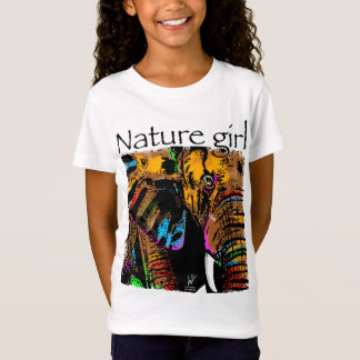Nature girl elephant rainbow animals T-Shirt
