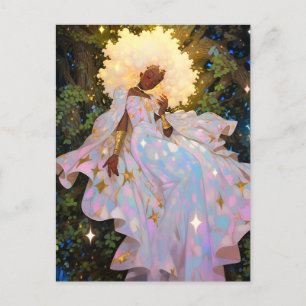 Nature Goddess African American Fantasy Art Postcard