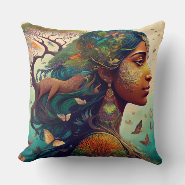 Nature Goddess Art Cushion (Front)