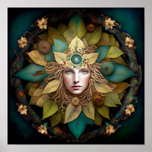 Nature Goddess Mandala Poster (Front)