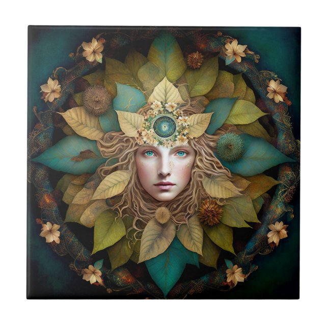 Nature Goddess Mandala Tile (Front)
