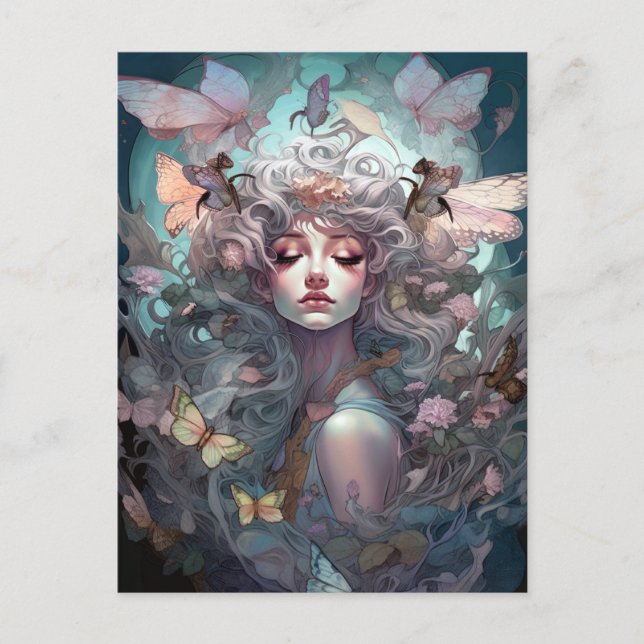 Nature Goddess Surreal Fantasy Art Postcard (Front)