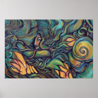 Nature Green Goddess Painting Pagan Earth