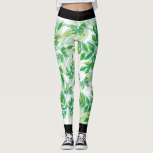 Nature Green Jungle Tropical Style Leggings