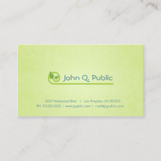 Nature Green Leaves Spa Beauty Salon Business Card
