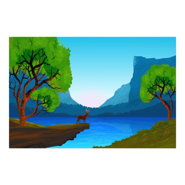 Nature Green Scenery Photo Print (Front)