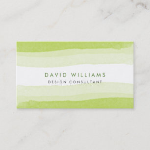 Nature Green Watercolor Splatter Cute Artist Beach Business Card