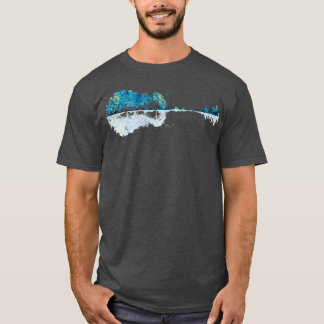 Nature Guitar Watercolor Blues T-Shirt