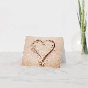 Nature Heart in Sand Holiday Card