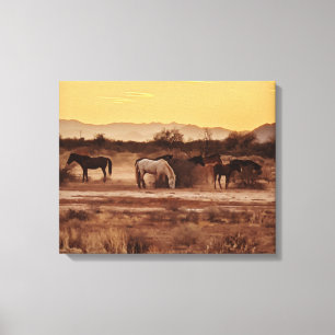 Nature Herd Scene Canvas Print
