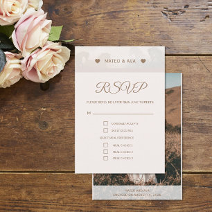 Nature Horses Photo Wedding RSVP Response Card