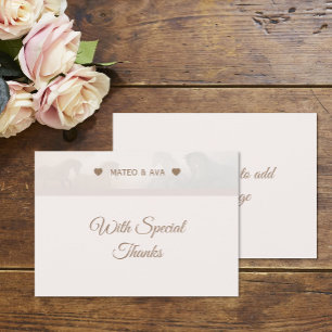 Nature Horses Wedding Custom Thank You Card