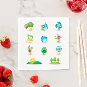 Nature Icons Napkins