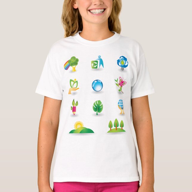 Nature Icons T-Shirt (Front)