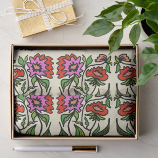 Nature Illustration Crazy Garden Floral Art Tissue Paper