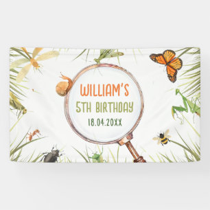 Nature Insect Bugs Birthday Party Banner